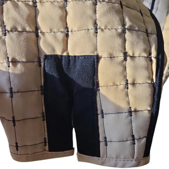 Tan/Black Quilted Reversible Jacket - Picture 5 of 8